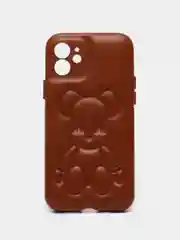 Коричневый чехол на iPhone Kaws, противоударный, с защитой для камеры