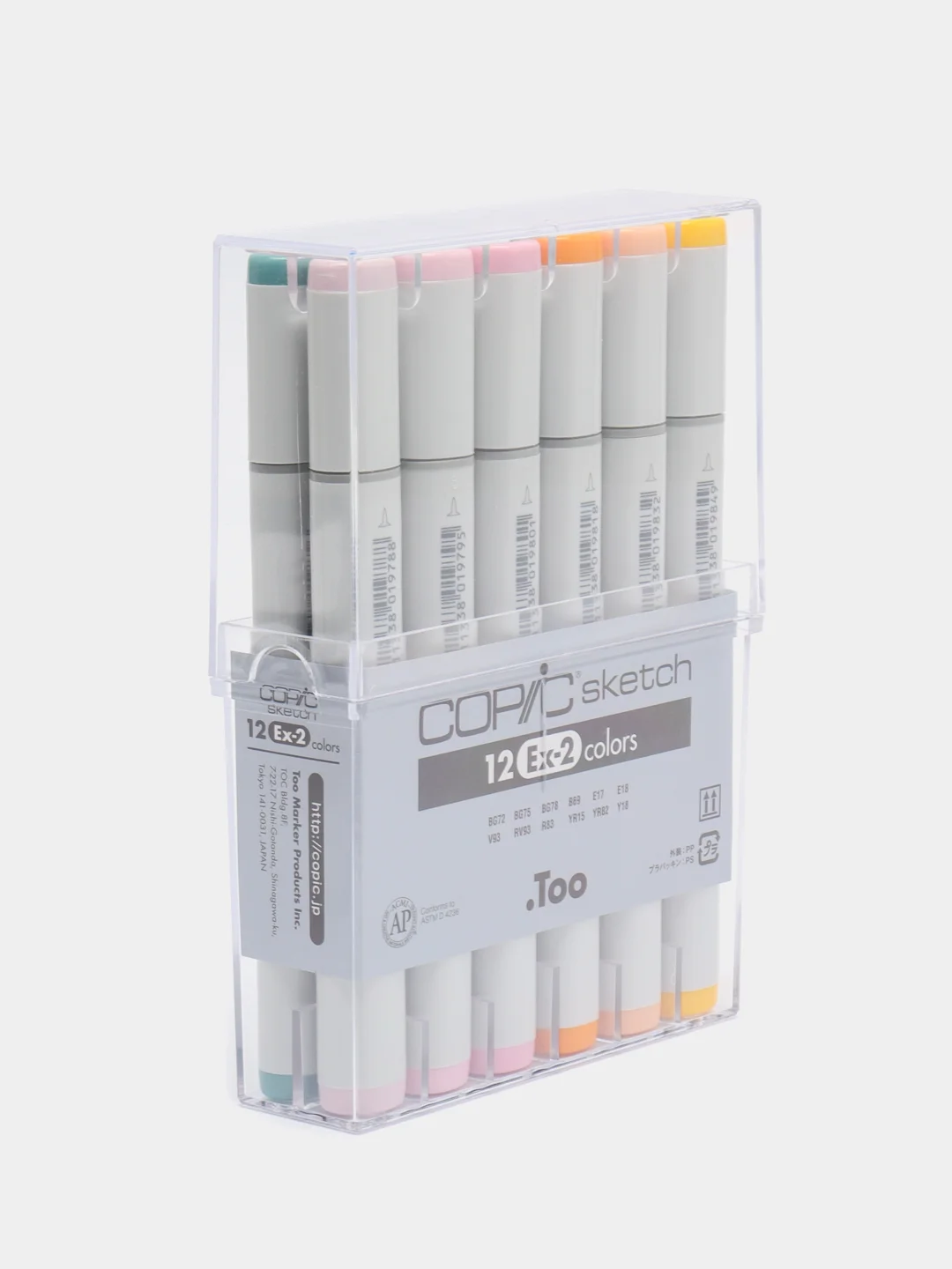 Набор маркеров Copic Sketch EX-2, 12 штук, в пластиковой упаковке