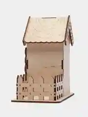 Чайный домик из дерева с крышкой и отделом для варенья, сахара