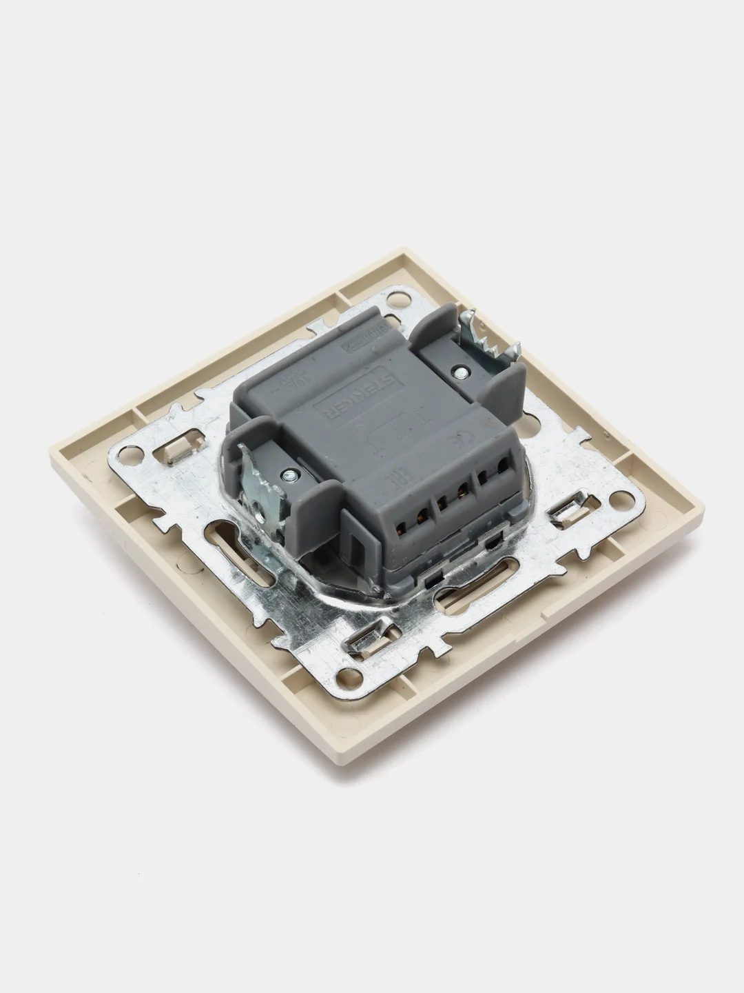 Бежевый выключатель серии Эрна 220V, 10А STEKKER