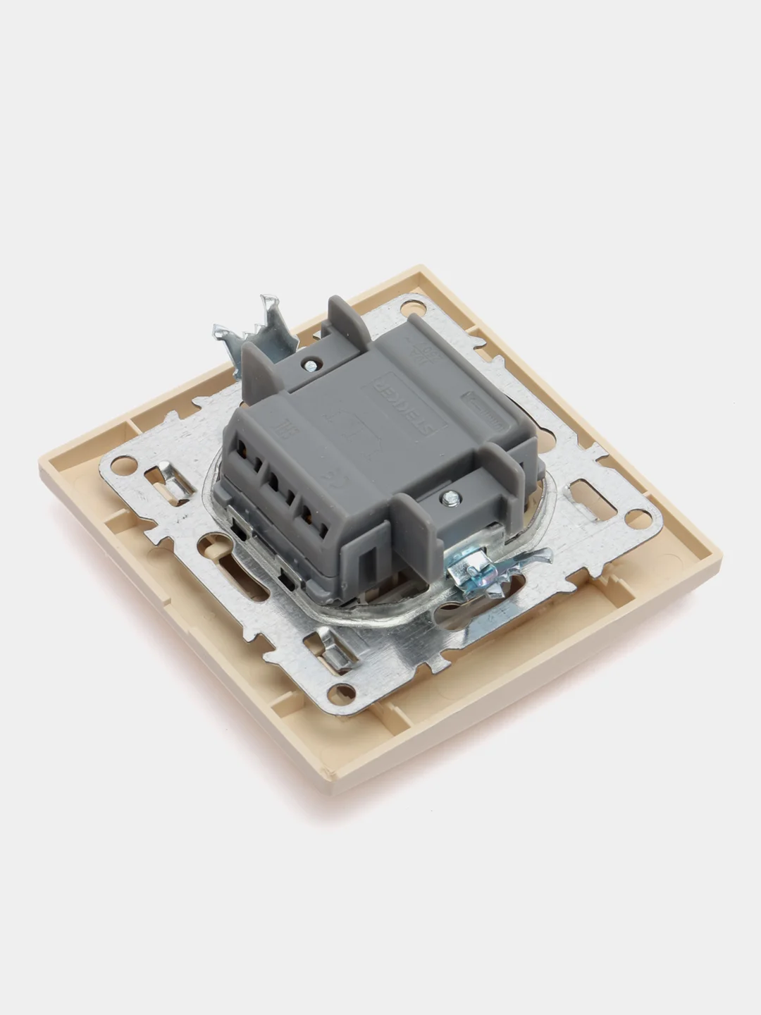 Бежевый выключатель серии Эрна 220V, 10А STEKKER