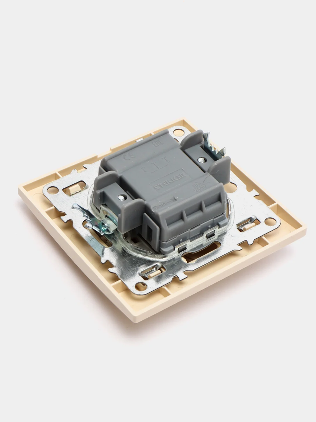 Бежевый выключатель серии Эрна 220V, 10А STEKKER