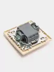 Бежевый выключатель серии Эрна 220V, 10А STEKKER