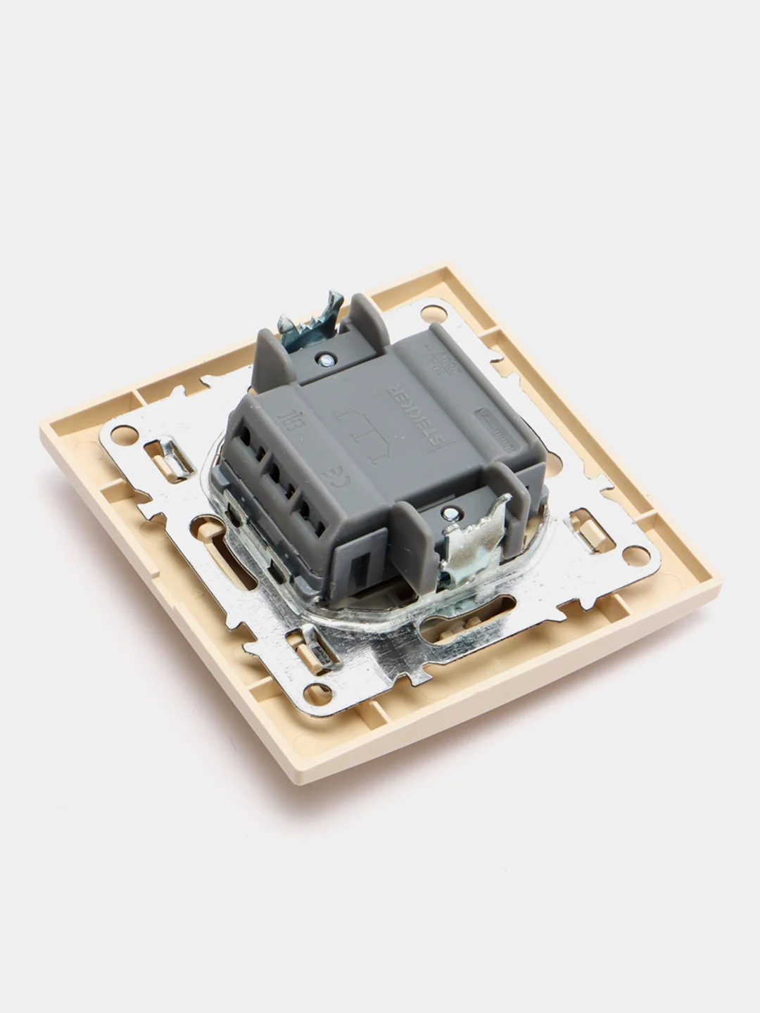Бежевый выключатель серии Эрна 220V, 10А STEKKER