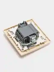Бежевый выключатель серии Эрна 220V, 10А STEKKER