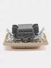 Бежевый выключатель серии Эрна 220V, 10А STEKKER