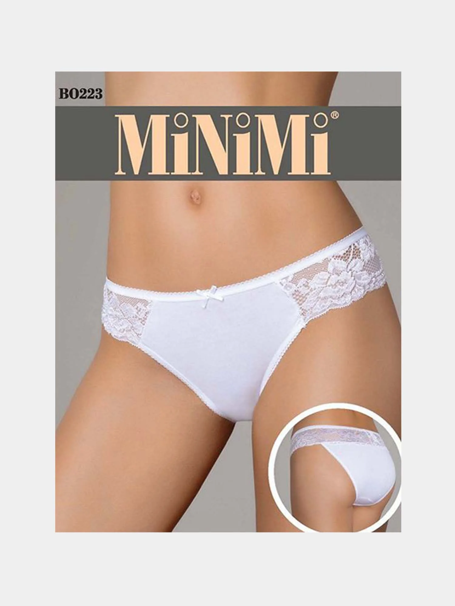 Белый трусы-слипы Minimi Basic BO223 slip