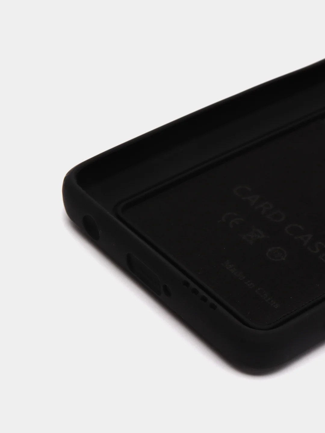 Черный чехол Poco X3 / Poco X3 Pro (Поко Х3 Про) силиконовый с карманом для карты