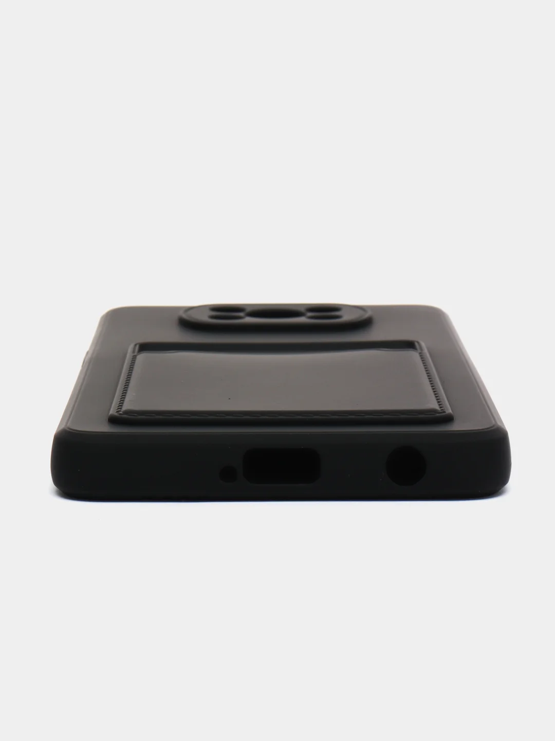 Черный чехол Poco X3 / Poco X3 Pro (Поко Х3 Про) силиконовый с карманом для карты
