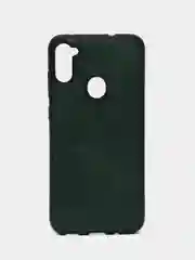 Зеленый чехол для Samsung A11 / M11, под кожу, силиконовый