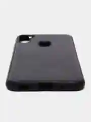 Черный чехол для Samsung A11 / M11, под кожу, силиконовый