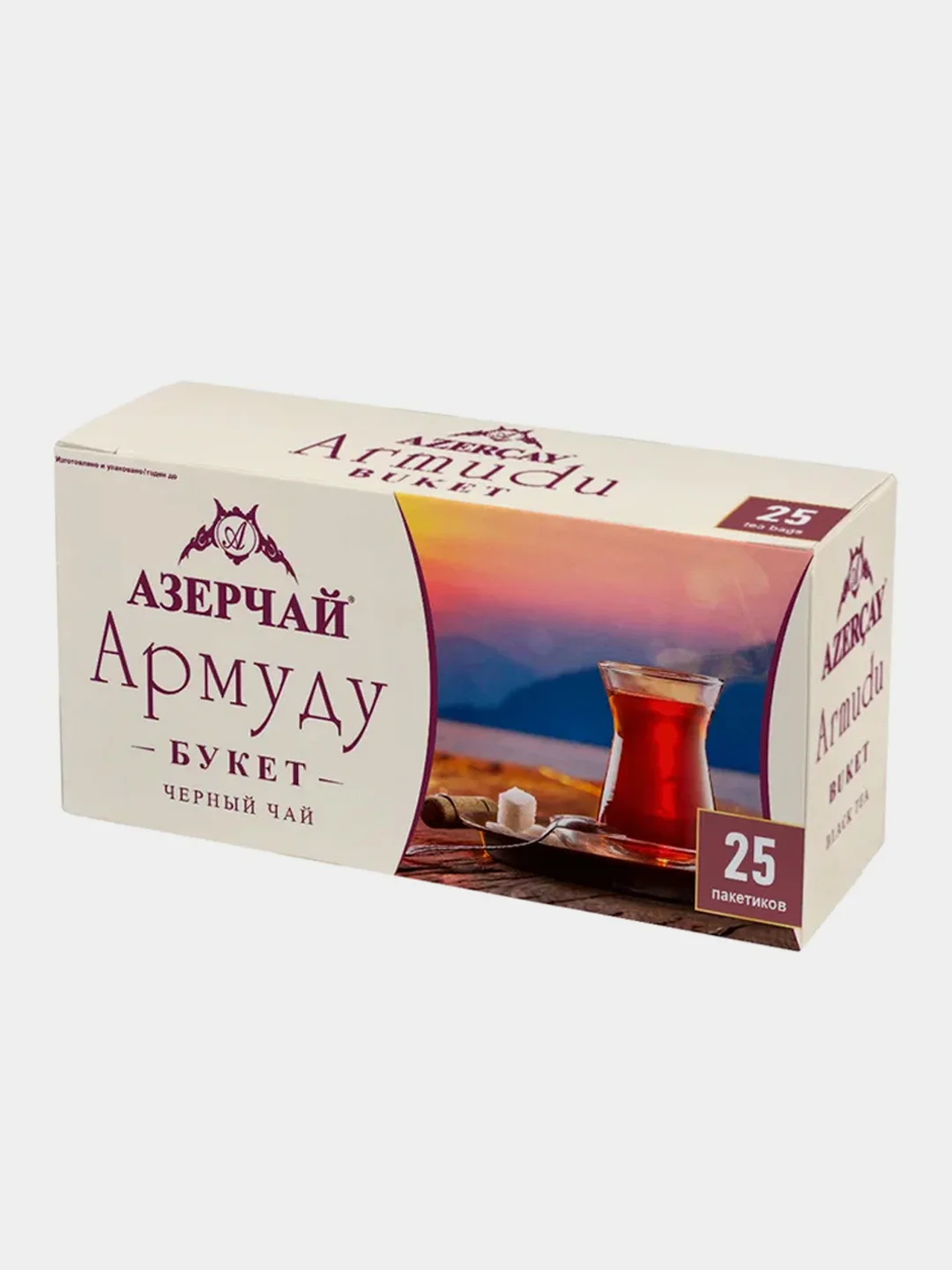 Чай черный АЗЕРЧАЙ Армуду Букет, 25 пакетиков по 1,6 г