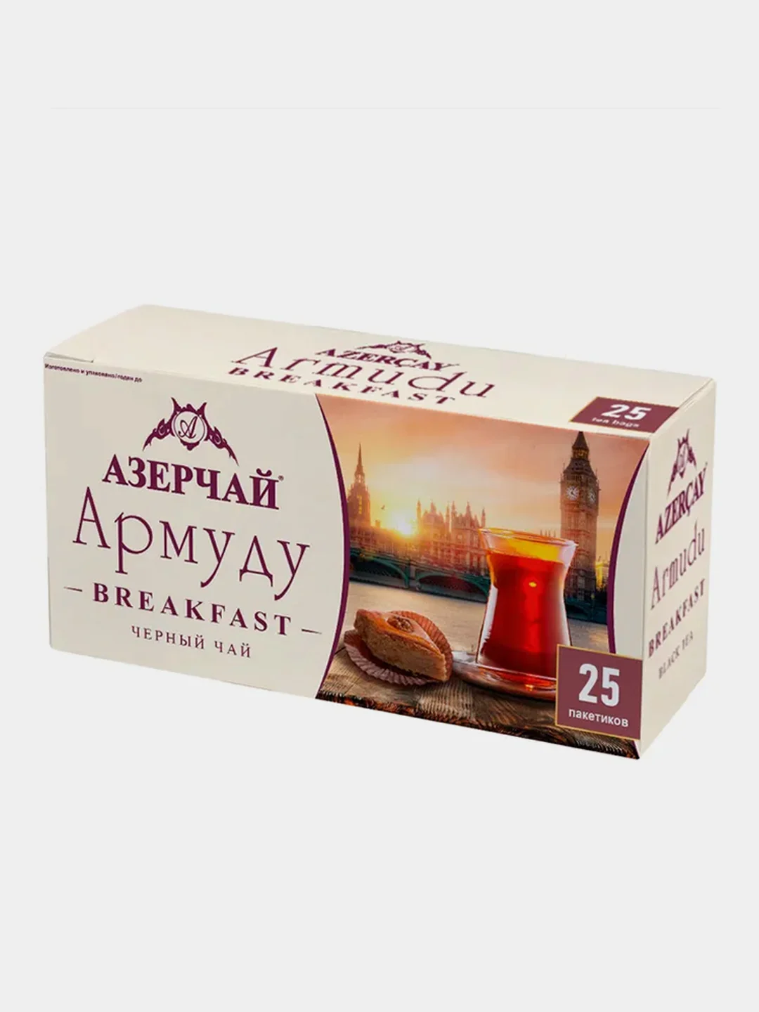 Чай черный АЗЕРЧАЙ Армуду Breakfast, 25 пакетиков по 1,6 г