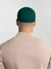 Зеленый тюбетейка вязаная