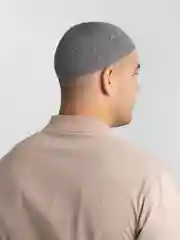 Серый тюбетейка вязаная