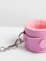 Розовый бдсм аксессуары для связывания и сковывания рук и ног, на меху, 4 цвета