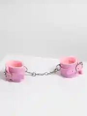 Розовый бдсм аксессуары для связывания и сковывания рук и ног, на меху, 4 цвета