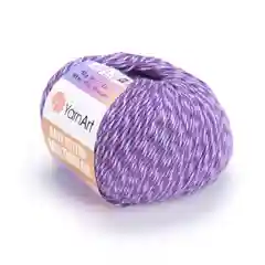 Фиолетовый пряжа YarnArt Baby cotton multicolor, 50г/165м, 50% акрил, 50% хлопок