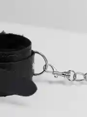 Черный мягкие наручники для БДСМ