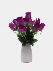 Фиолетовый искусственные розы, букет, 12 шт