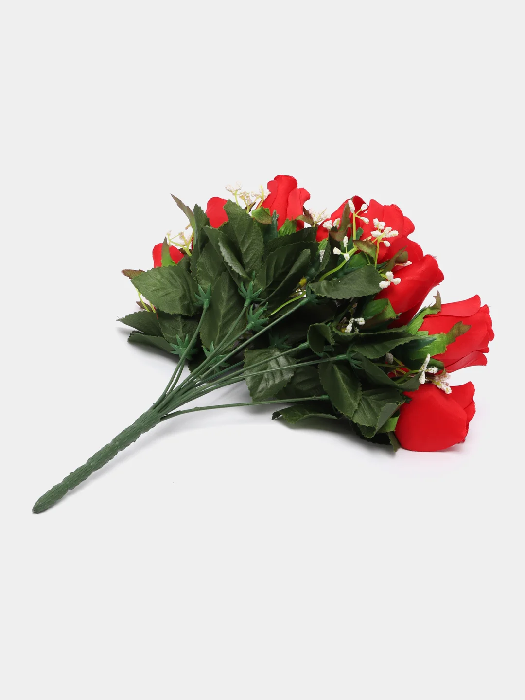 Красный искусственные розы, букет, 12 шт