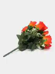 Оранжевый искусственные розы, букет, 12 шт