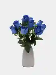 Синий искусственные розы, букет, 12 шт