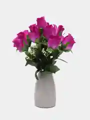 Сиреневый искусственные розы, букет, 12 шт