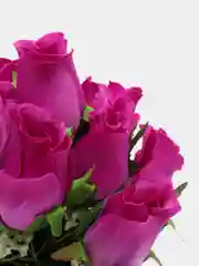 Сиреневый искусственные розы, букет, 12 шт