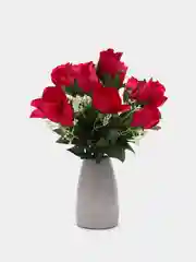 Вишнёвый искусственные розы, букет, 12 шт