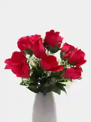 Вишнёвый искусственные розы, букет, 12 шт