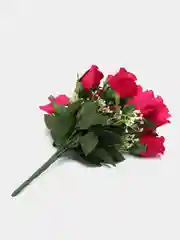 Вишнёвый искусственные розы, букет, 12 шт
