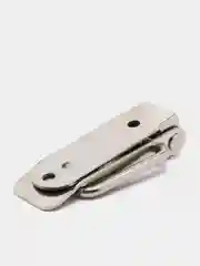 Серебряный замок-защелка на ящик "Лягушка Z12", накидной, сталь никелированная, 130*40*17 мм