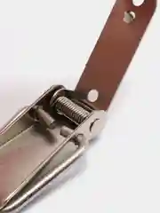 Серебряный замок-защелка на ящик "Лягушка Z11", накидной, никелированный, 110 х 35 х 14 мм