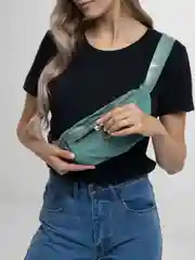 Зеленый сумка-бананка