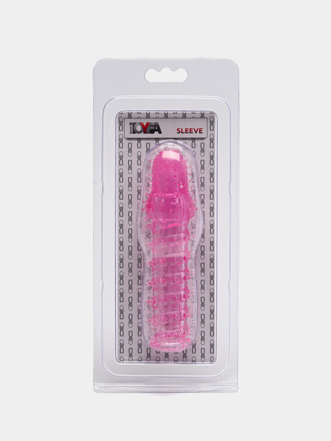 Насадка на пенис с ворсинками Toyfa, TPE, розовая, 13,5 см