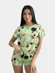 Лайм пижама женская с шортами, костюм домашний