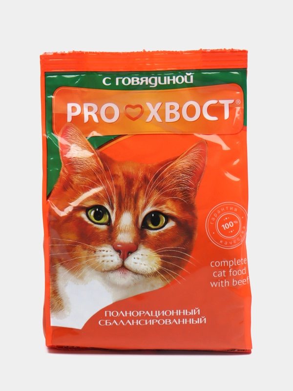 Корм сухой для кошек PROХВОСТ, с говядиной, 350 г