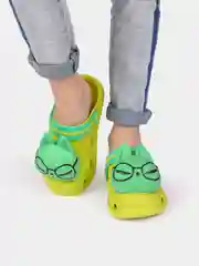 Зеленый сабо детские лисички, 4 цветов