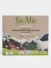 Стиральный порошок BioMio, для белого белья, экологичный, с экстрактом хлопка, 1500 г