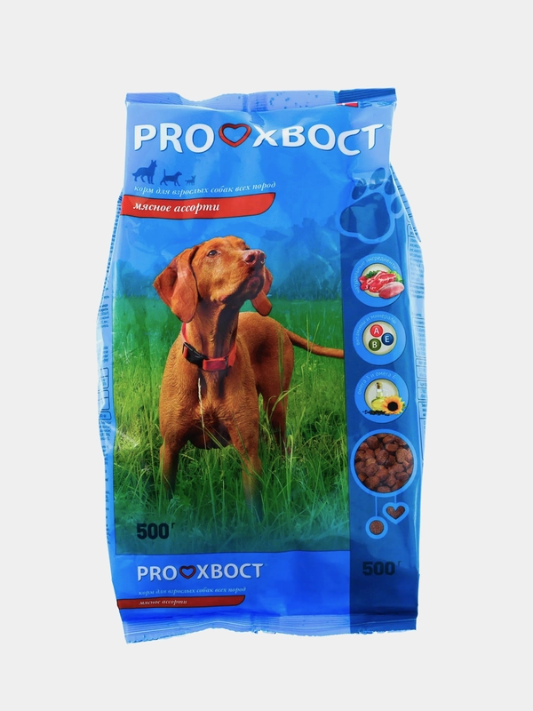 Корм сухой PROХВОСТ для собак, мясное ассорти, 500 г