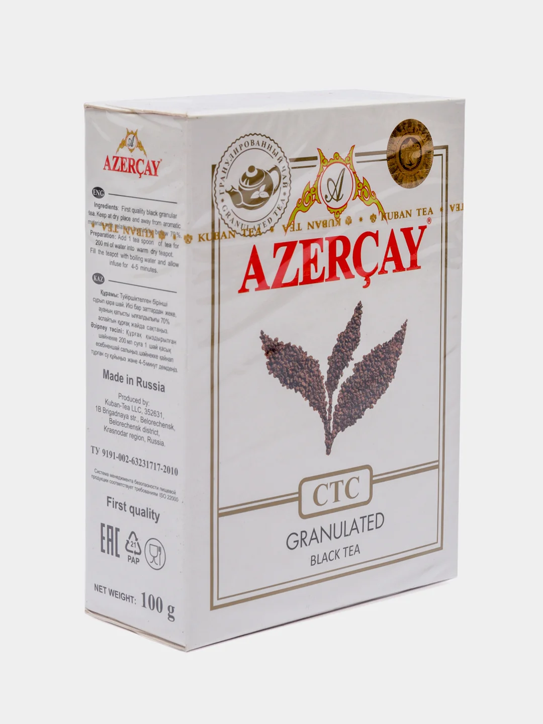 Чай АЗЕРЧАЙ "СТС", черный, гранулированный, 100 г