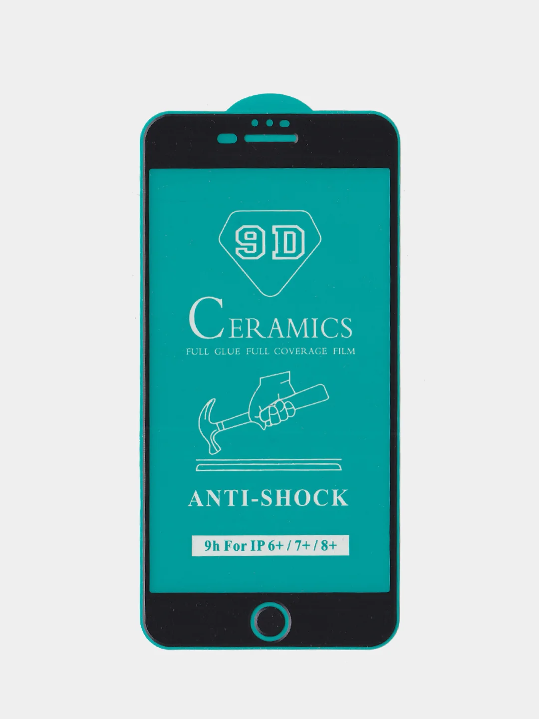 Черный керамическая пленка Ceramics для iPhone 5 / 6 / 6s / 7 / 8 / 7+ / 10 / XR / 11 / 12/13