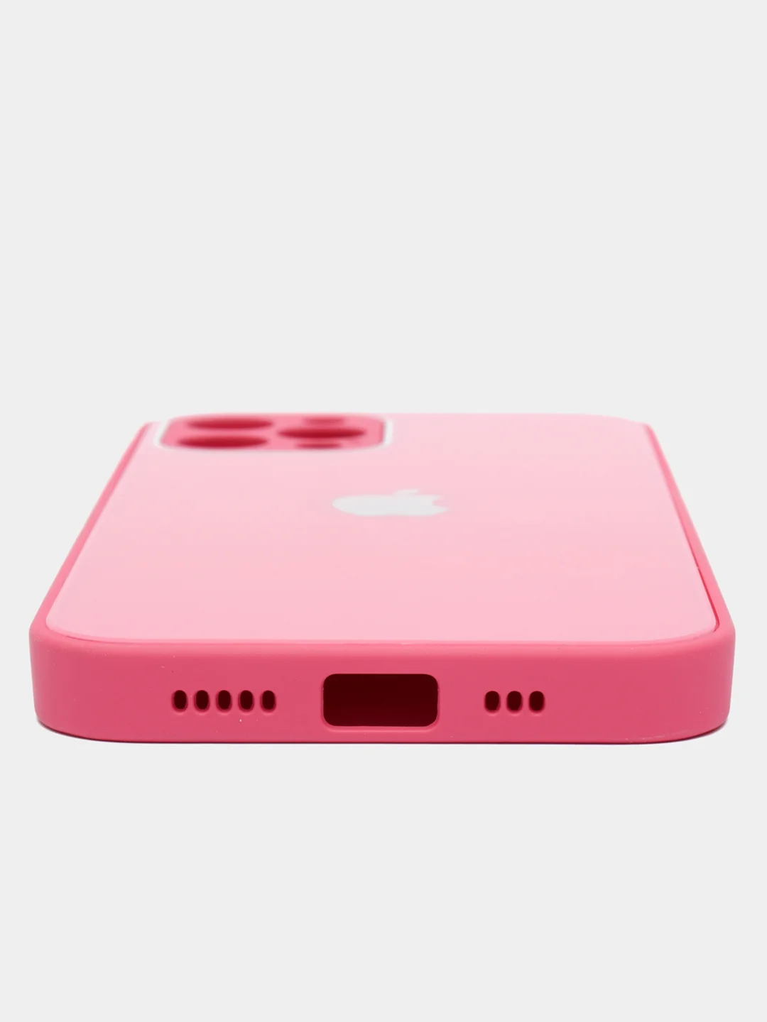 Фуксия чехол силиконовый для iPhone 7/8/7 Plus/11/12/13 Pro Max/12 Pro, со стеклянной панелью