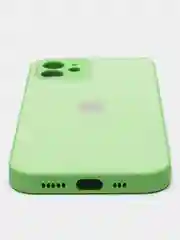 Салатовый чехол силиконовый для iPhone 7/8/7 Plus/11/12/13 Pro Max/12 Pro, со стеклянной панелью
