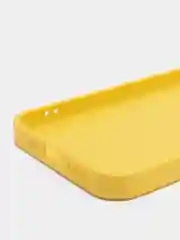 Желтый чехол силиконовый для iPhone 7/8/7 Plus/11/12/13 Pro Max/12 Pro, со стеклянной панелью
