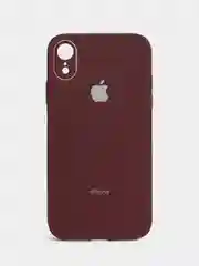 Бордовый чехол силиконовый для iPhone 7/8/7 Plus/11/12/13 Pro Max/12 Pro, со стеклянной панелью