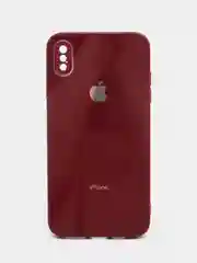 Бордовый чехол силиконовый для iPhone 7/8/7 Plus/11/12/13 Pro Max/12 Pro, со стеклянной панелью