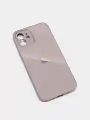 Бежевый чехол силиконовый для iPhone 7/8/7 Plus/11/12/13 Pro Max/12 Pro, со стеклянной панелью
