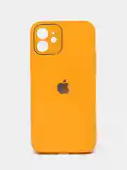 Горчичный чехол силиконовый для iPhone 7/8/7 Plus/11/12/13 Pro Max/12 Pro, со стеклянной панелью